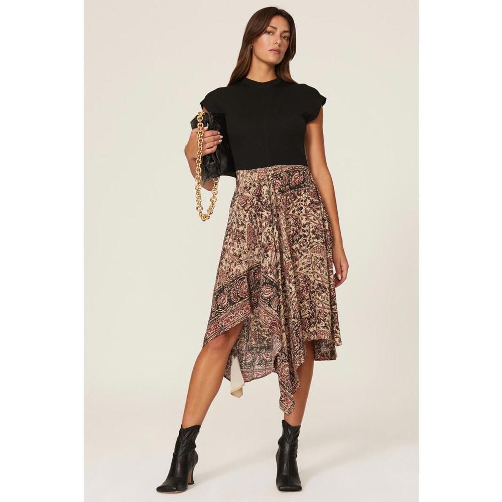 JW Anderson Multicolor Wool Cap Sleeve Asymmetric Dress Size 6 with Small Holes